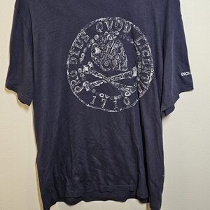Uncharted Navy Graphic Tee with White Logo